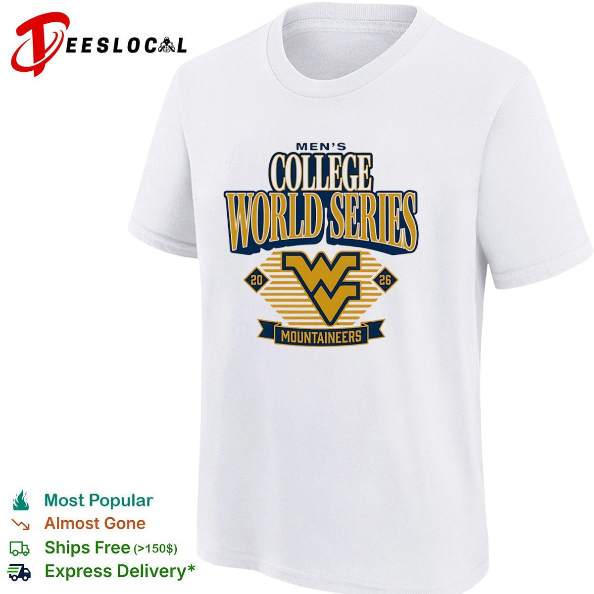 Men’s College World Series 2026 West Virginia Mountaineers logo shirt Unisex