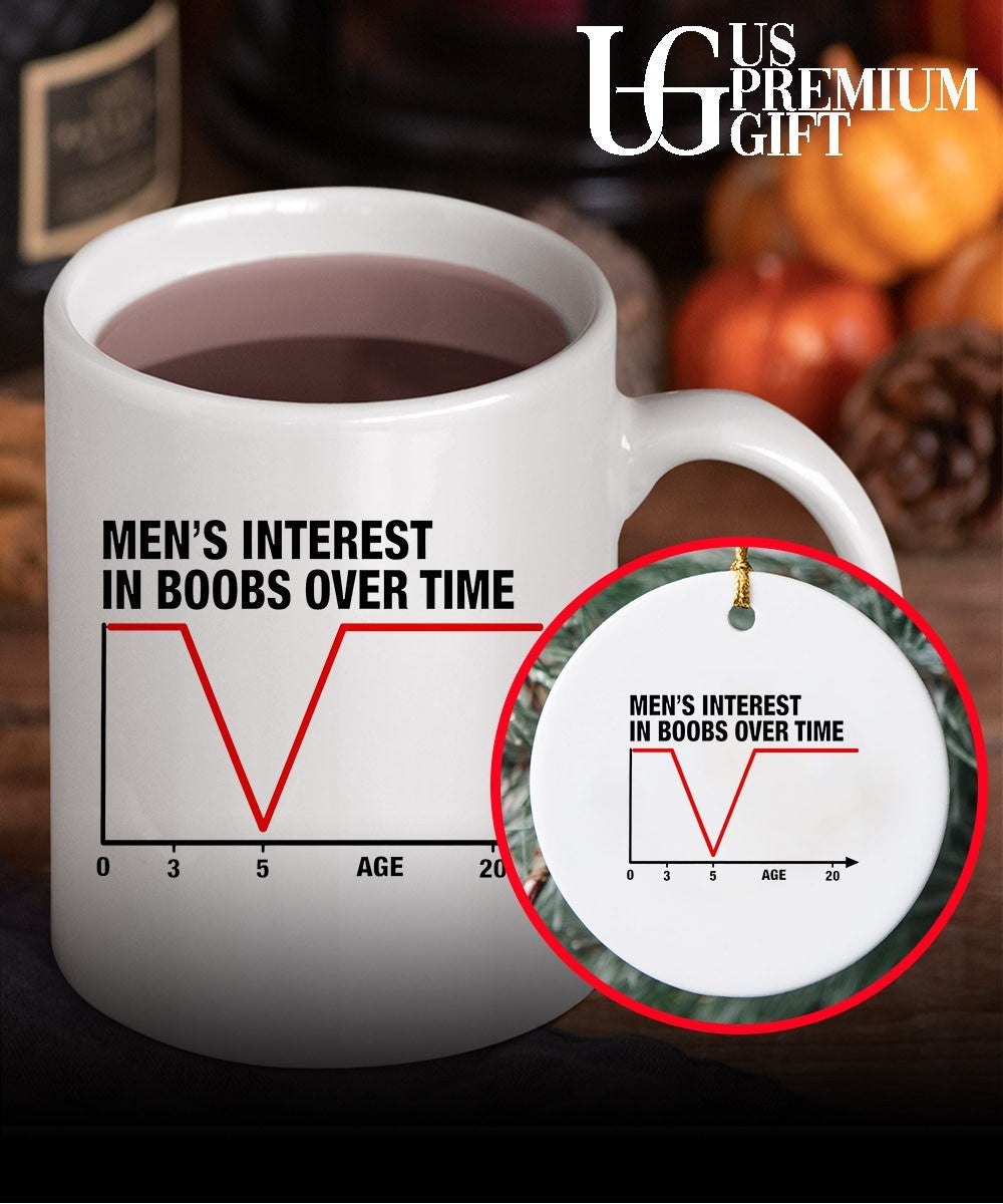 Men’s interest in boobs over time shirt Unisex