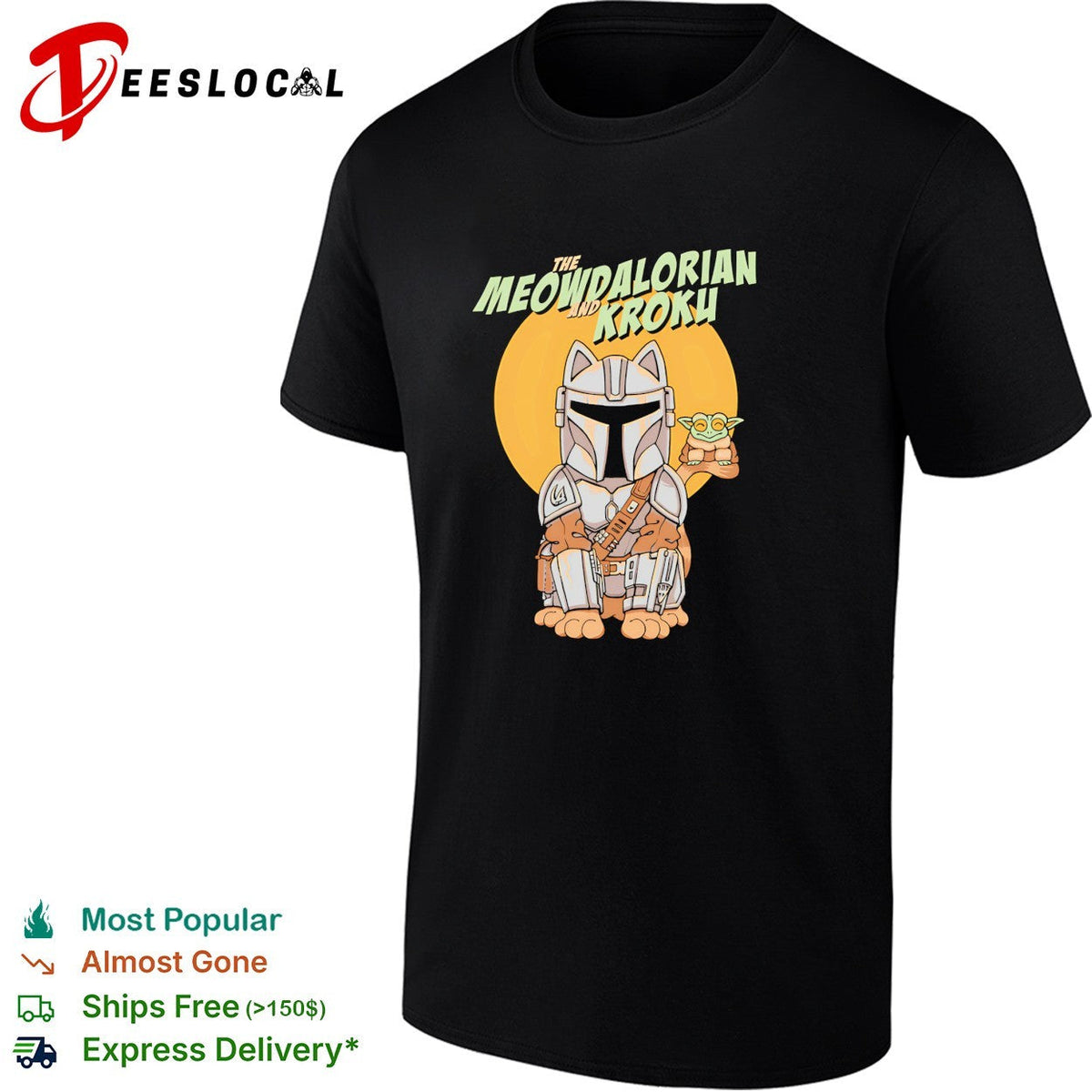 Meowdalorian and Kroku a cat bounty hunter and his frog foundling shirt Unisex