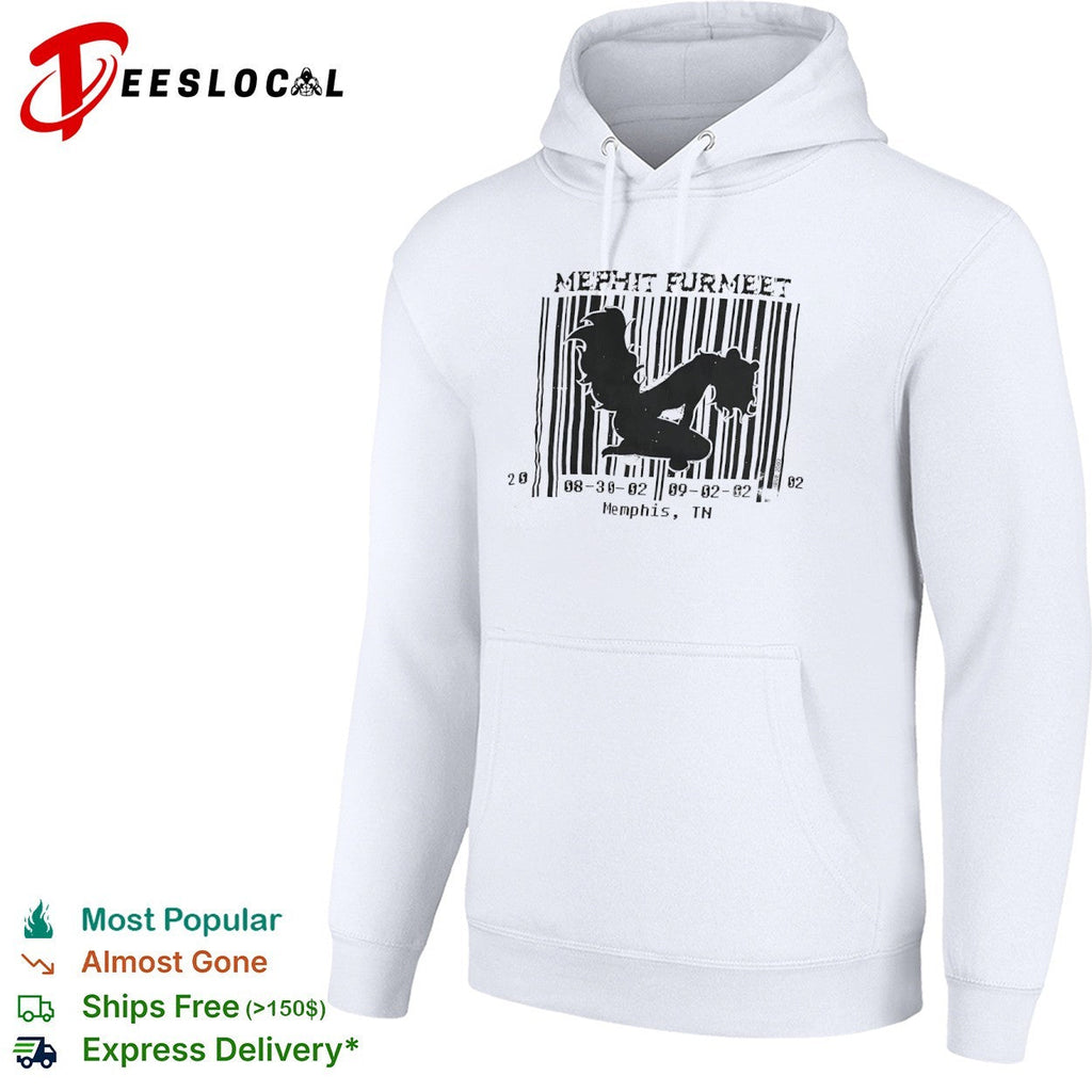 Mephit Furmeet 08 30 02 09 02 02 Memphis TN skunk silhouette barcode event shirt Unisex