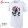 Merica Sota Minnesota Loon Patriotic Flag American Wildlife Bird shirt Unisex