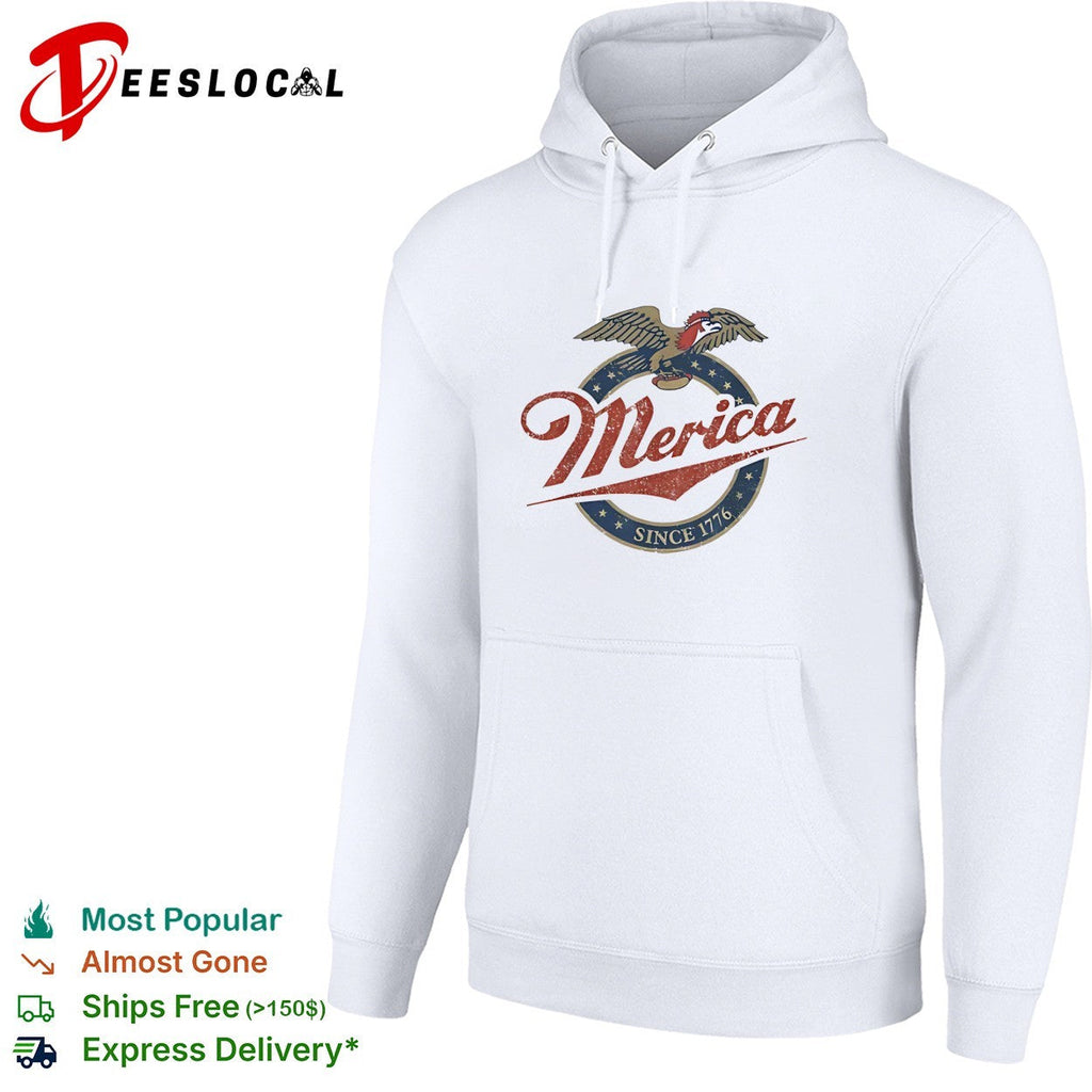 Merica since 1776 eagle beer label patriotic vintage shirt Unisex