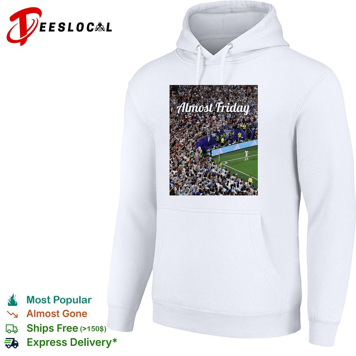 Messi Almost Friday World Cup 2026 soccer stadium crowd photo collage shirt Unisex