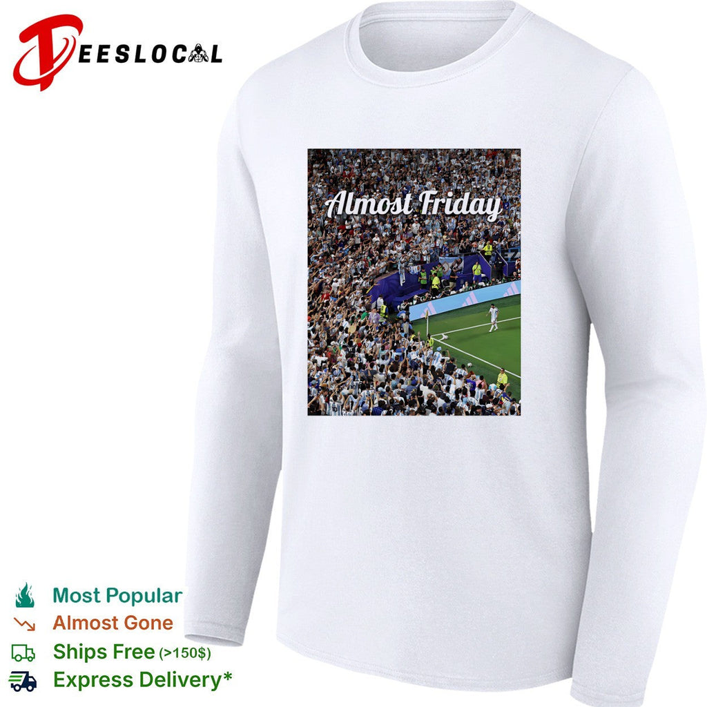 Messi Almost Friday World Cup 2026 soccer stadium crowd photo collage shirt Unisex