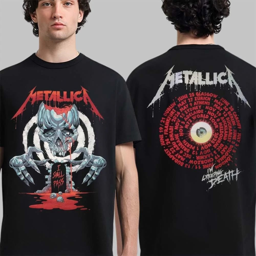Metallica M72 World Tour 2025 2026 Creeping Death Creeping Tour Two Sided Tee