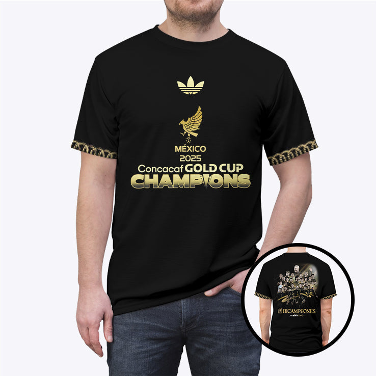 Mexico 2025 Concacaf Gold Cup Champions Bicampeones All Over Print Unisex T Shirt Unisex