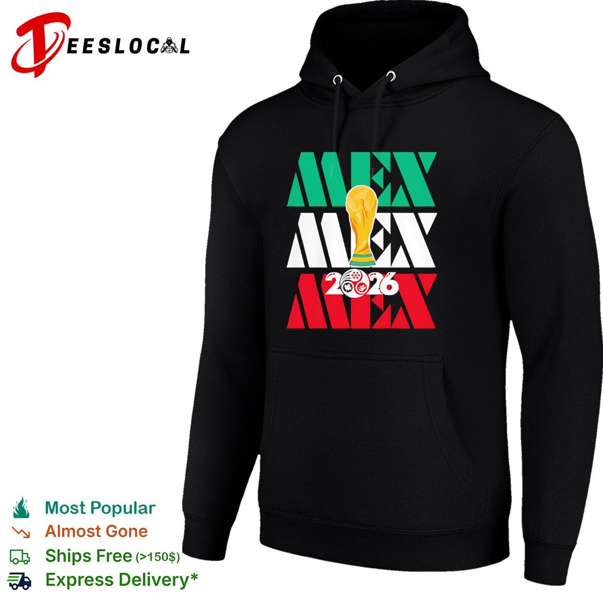 Mexico 2026 World Cup FIFA Football Soccer Trophy Logoshirt Unisex