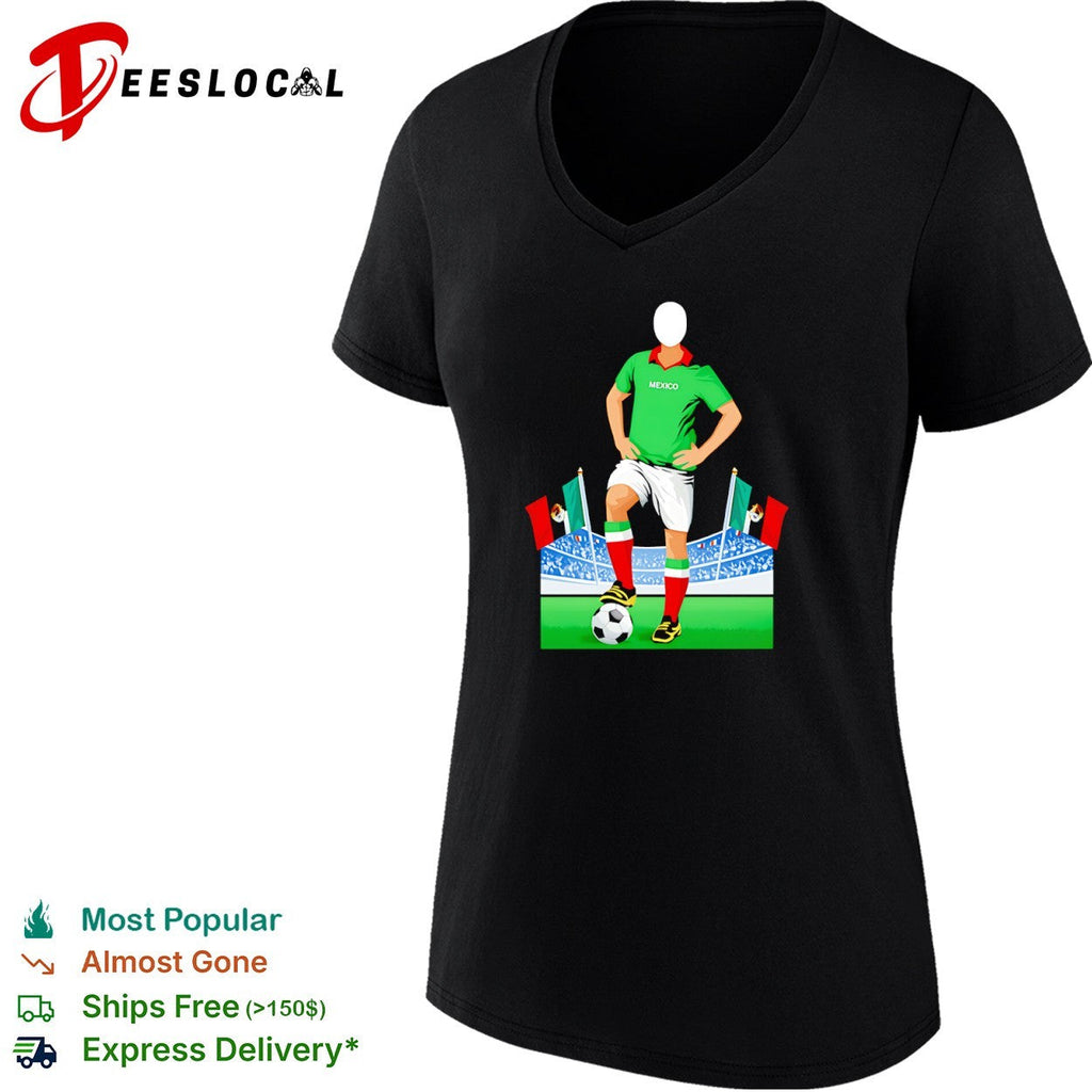 Mexico National Team Soccer Player Face Cutout Shirt Unisex