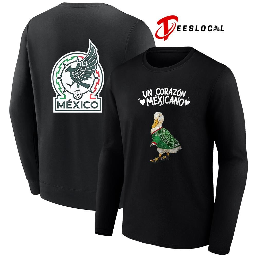 Mexico Soccer Patito Corazon Manga Larga un corazon Mexicano World Cup shirt Unisex