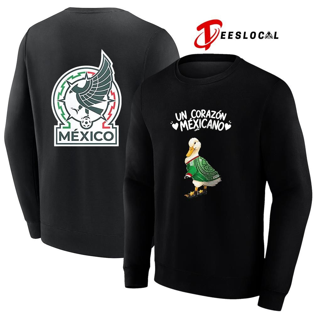 Mexico Soccer Patito Corazon Manga Larga un corazon Mexicano World Cup shirt Unisex