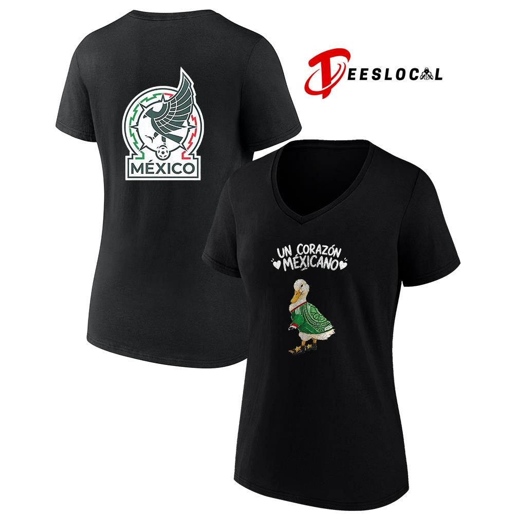 Mexico Soccer Patito Corazon Manga Larga un corazon Mexicano World Cup shirt Unisex