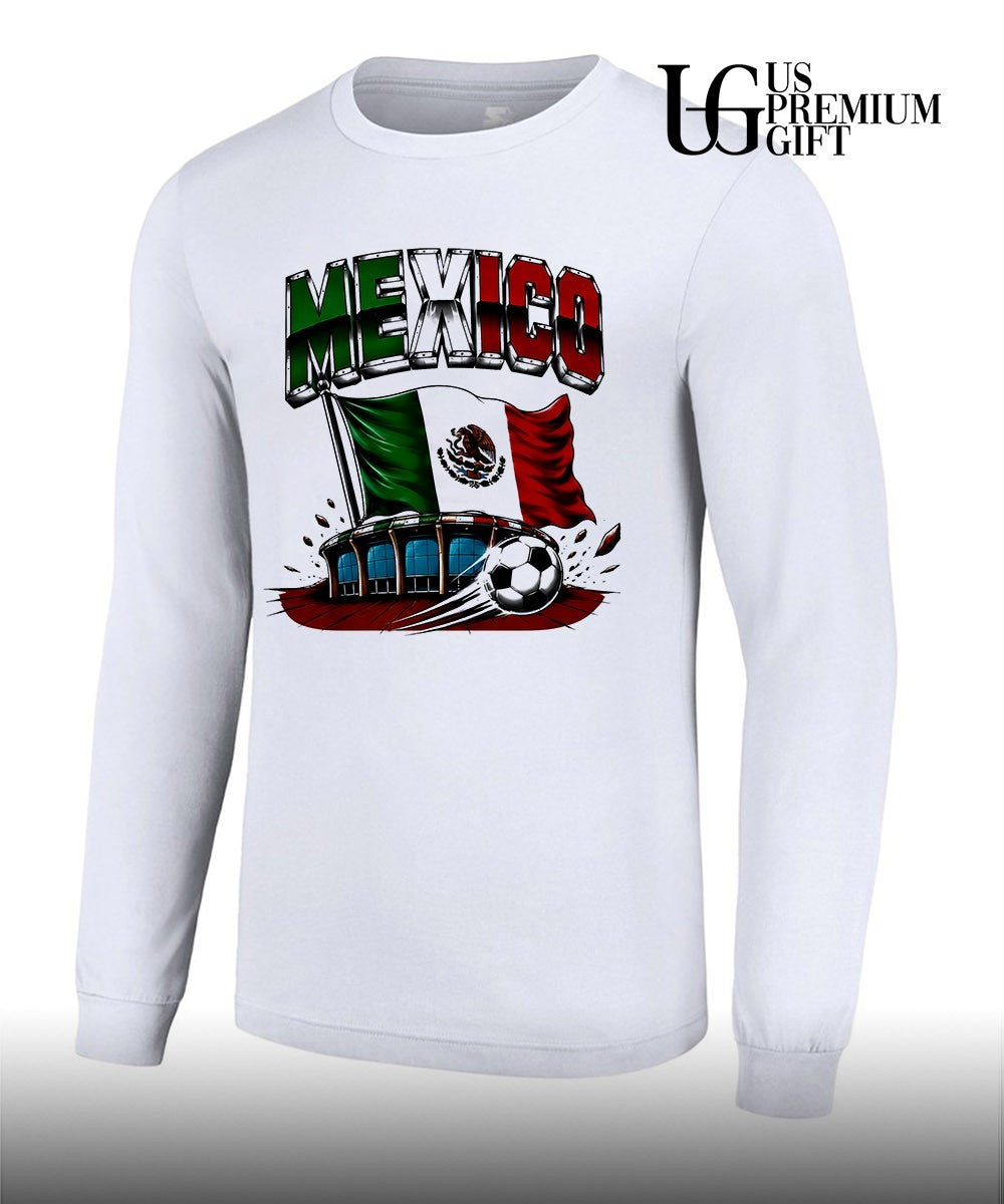 Mexico Soccer Team Stadium Flag Mexico graphic shirt Unisex
