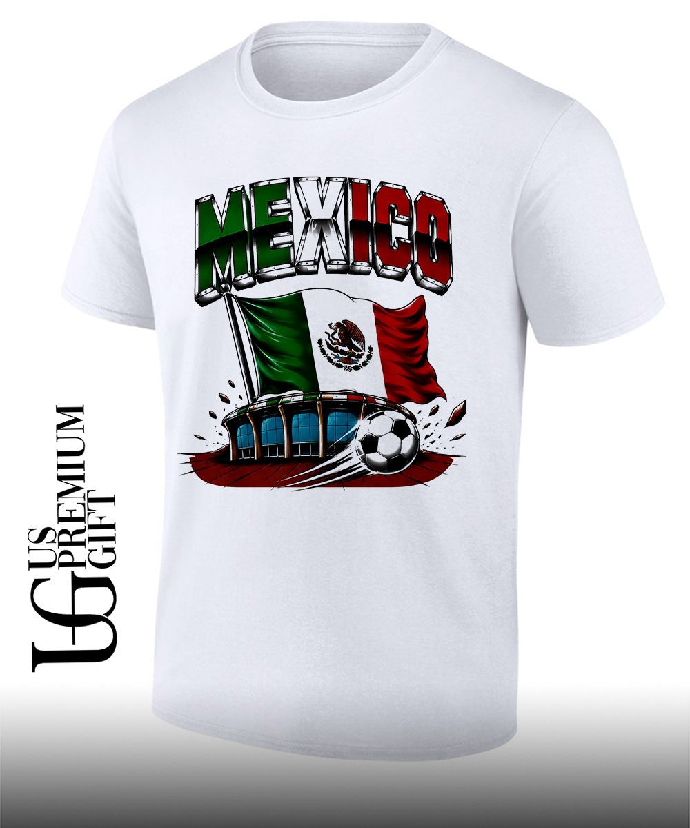 Mexico Soccer Team Stadium Flag Mexico graphic shirt Unisex