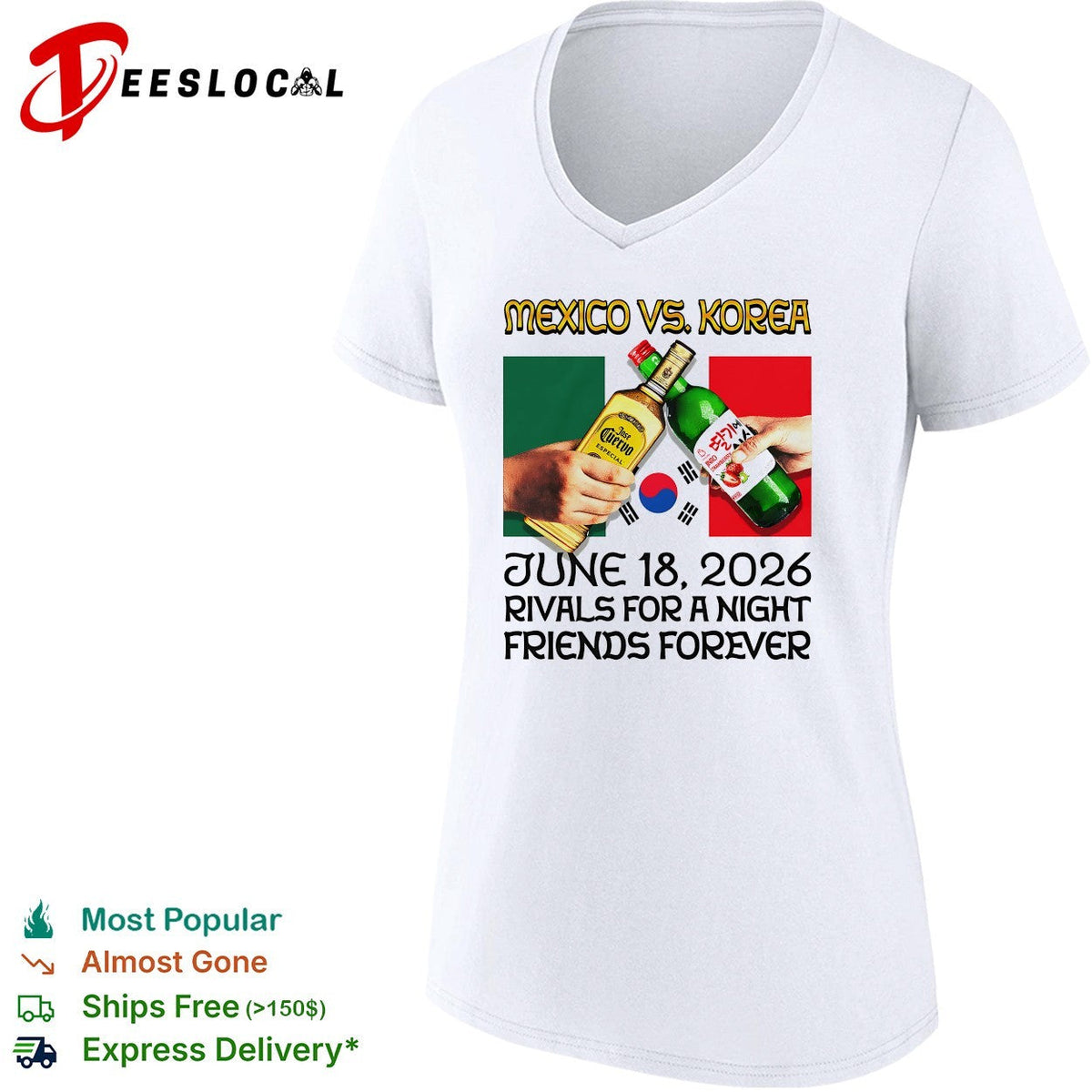 Mexico vs Korea June 18 2026 rivals for a night friends forever shirt Unisex