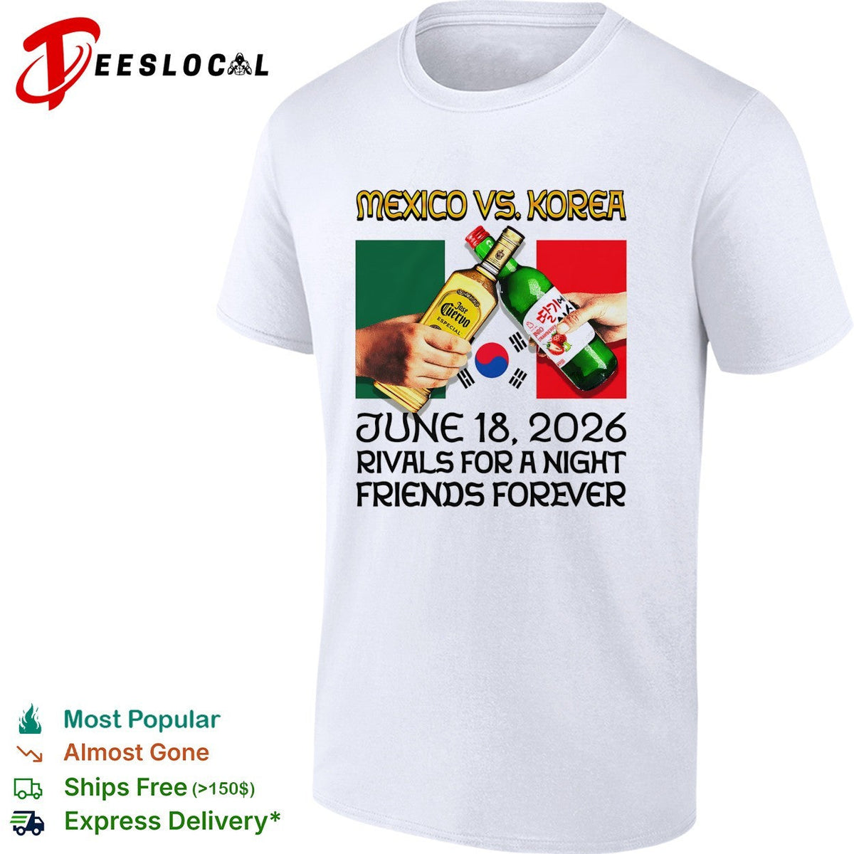 Mexico vs Korea June 18 2026 rivals for a night friends forever shirt Unisex