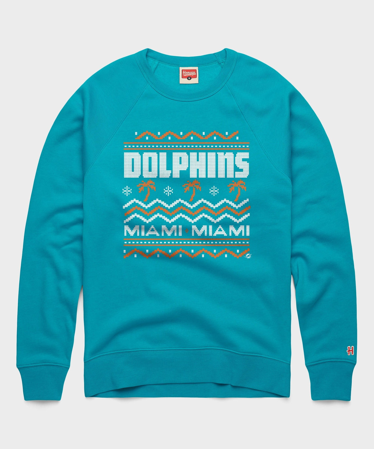 Miami Dolphins Holiday Crewneck Unisex