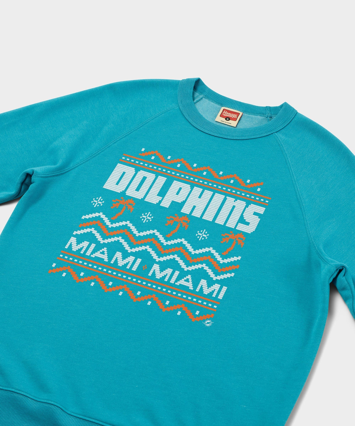 Miami Dolphins Holiday Crewneck Unisex