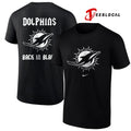 Miami Dolphins back in black logo shirt Unisex