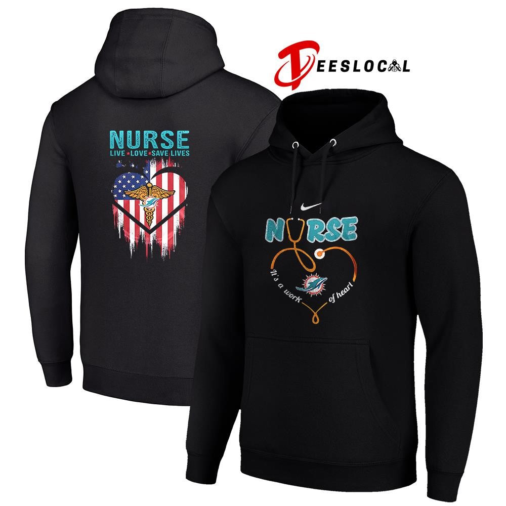Miami Dolphins x Army nurse it’s a work of heart shirt Unisex