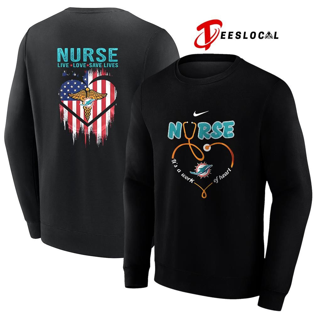 Miami Dolphins x Army nurse it’s a work of heart shirt Unisex