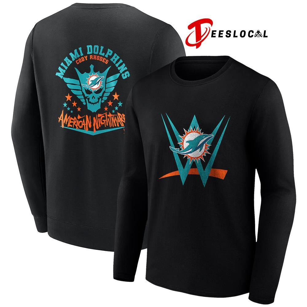 Miami Dolphins x Cody Rhones American nightmare logo shirt Unisex