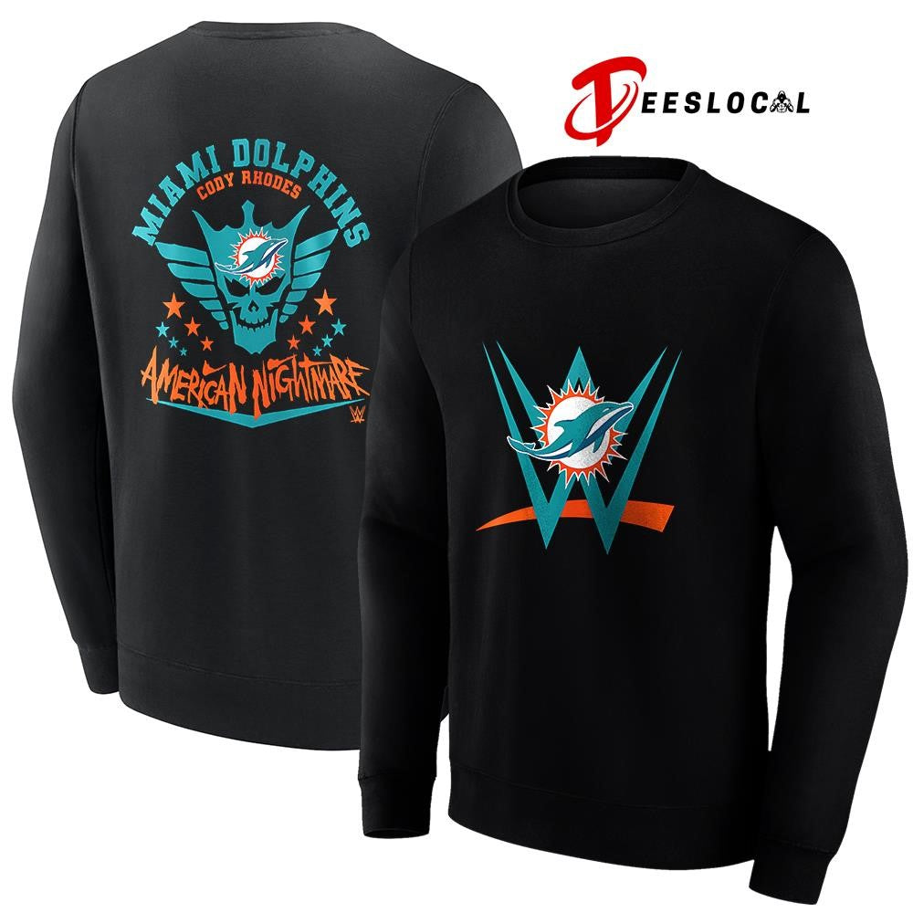 Miami Dolphins x Cody Rhones American nightmare logo shirt Unisex