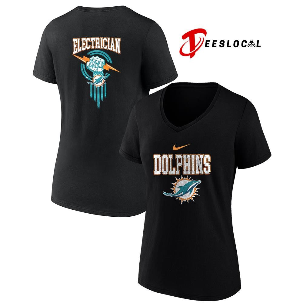 Miami Dolphins x Electrician logo shirt Unisex