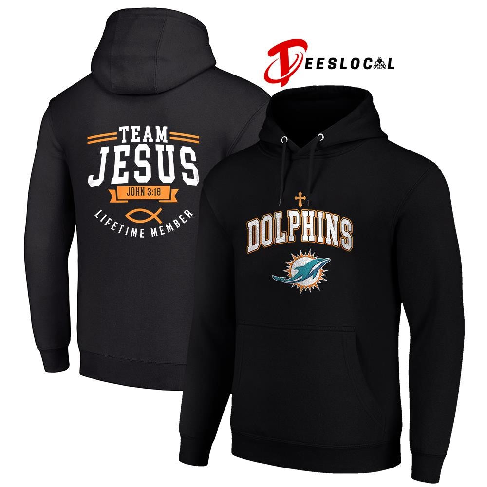 Miami Dolphins x team Jesus lifetime member John 3 16 logo shirt Unisex