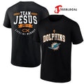 Miami Dolphins x team Jesus lifetime member John 3 16 logo shirt Unisex