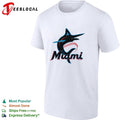 Miami Marlins marlin leaping fish script logo shirt Unisex