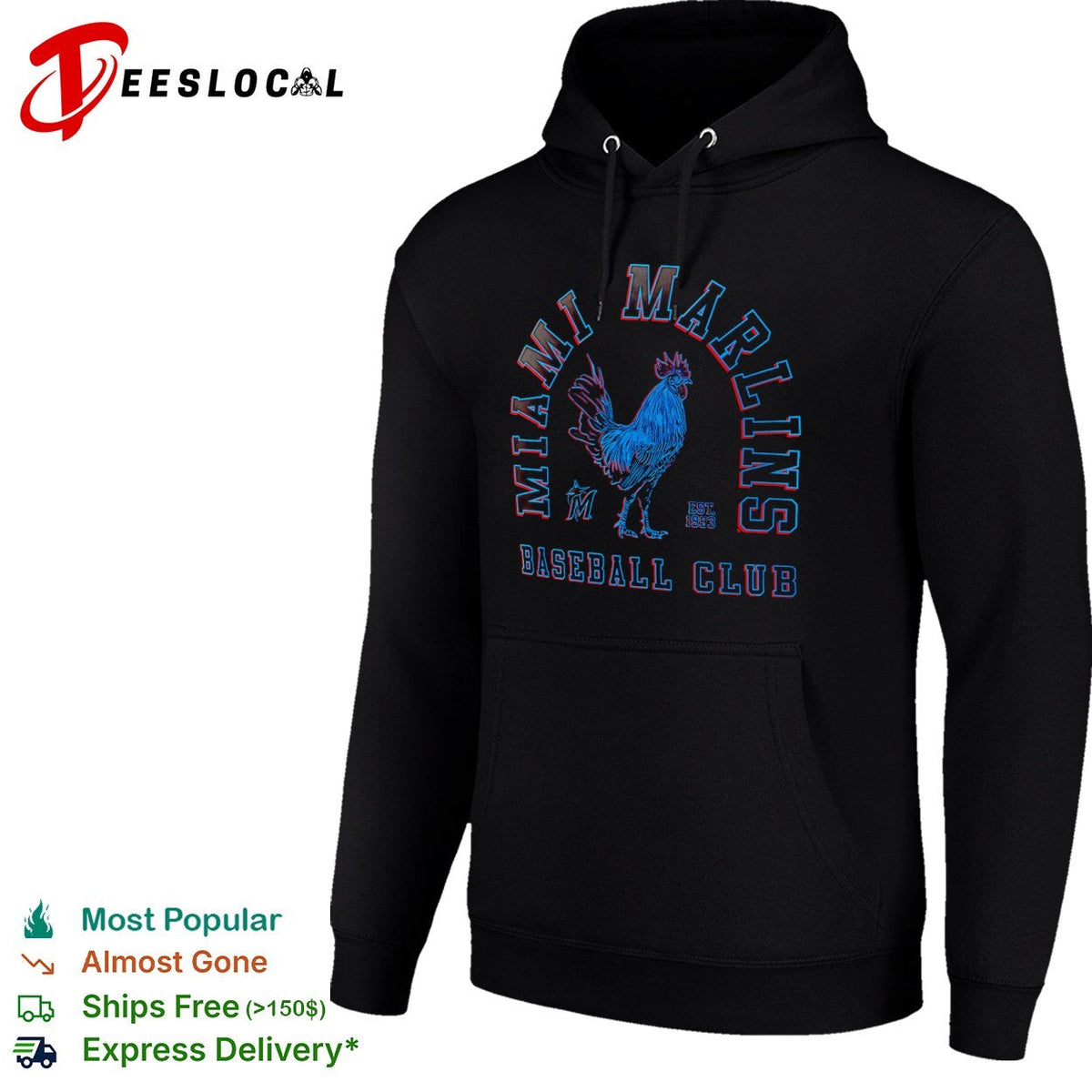 Miami Marlins rooster baseball club est 1993 shirt Unisex