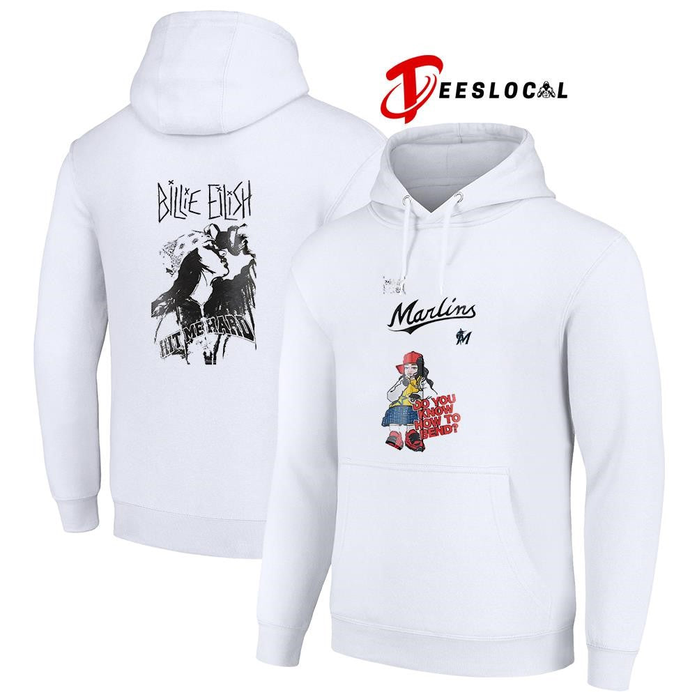 Miami Marlins x Billie Eilish Hit Me Hard do you know how to bend graphic shirt Unisex