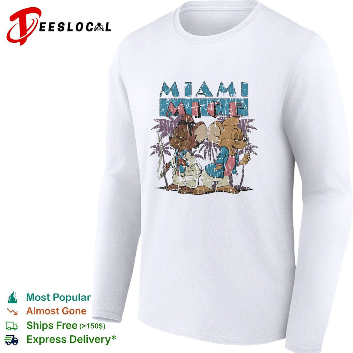 Miami Mice Sonny Crockett Ricardo Tubbs Miami Vice 80s shirt Unisex