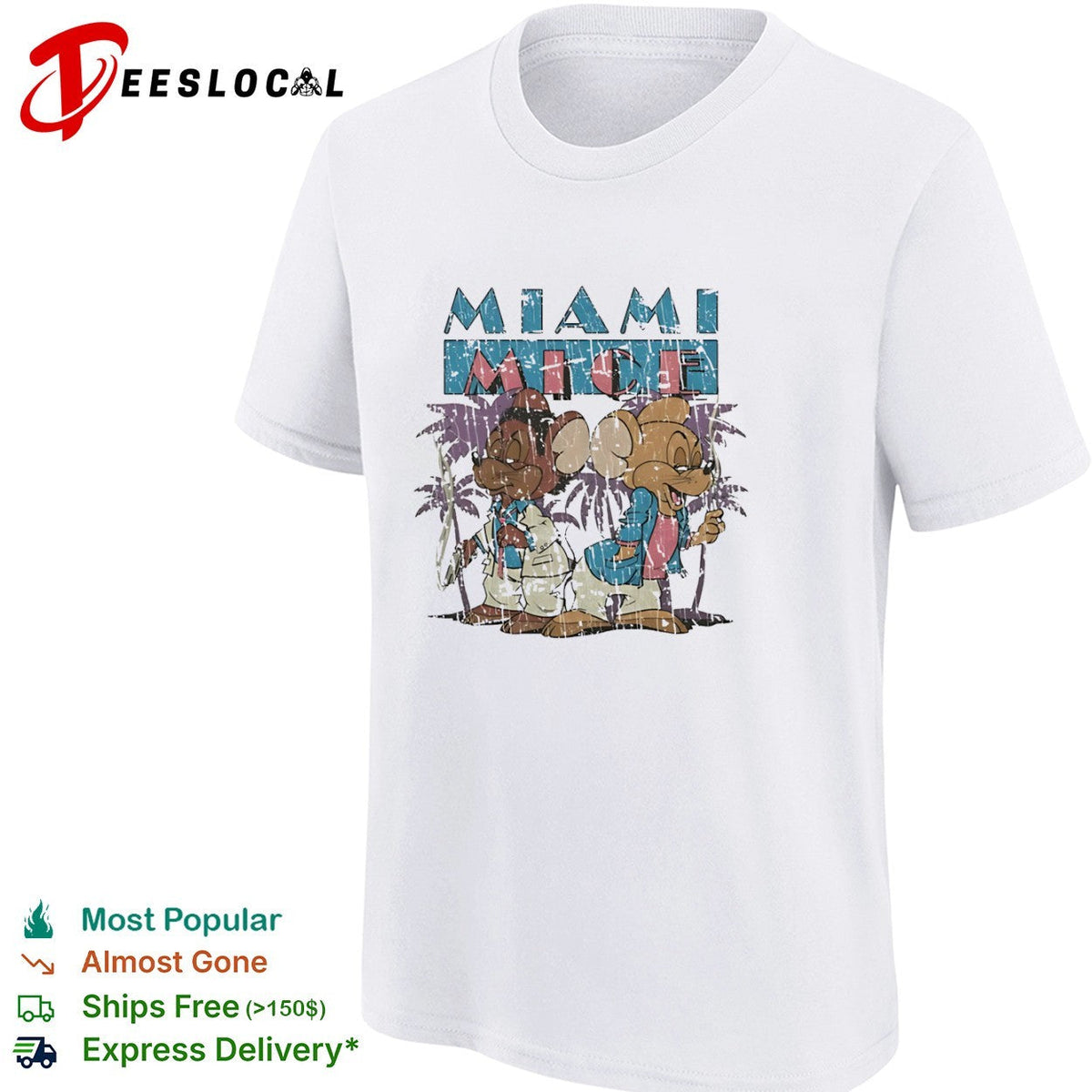 Miami Mice Sonny Crockett Ricardo Tubbs Miami Vice 80s shirt Unisex