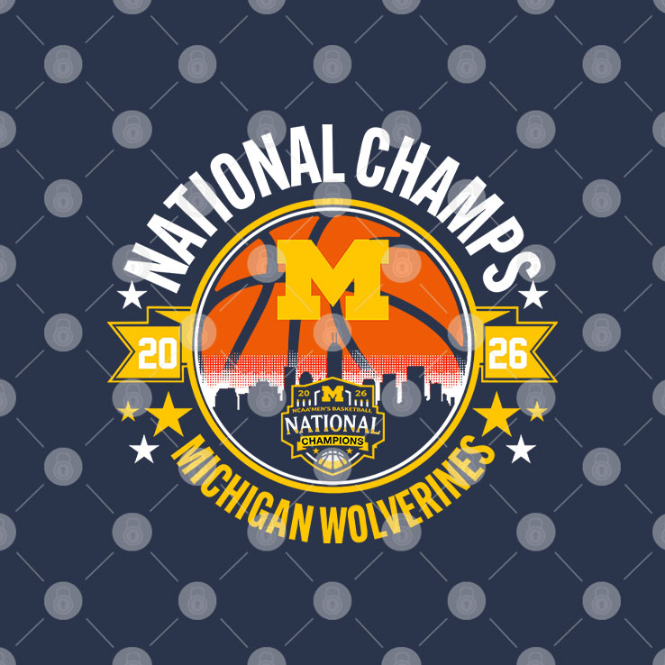 Michigan Wolverines National Champions Circle T Shirt Unisex