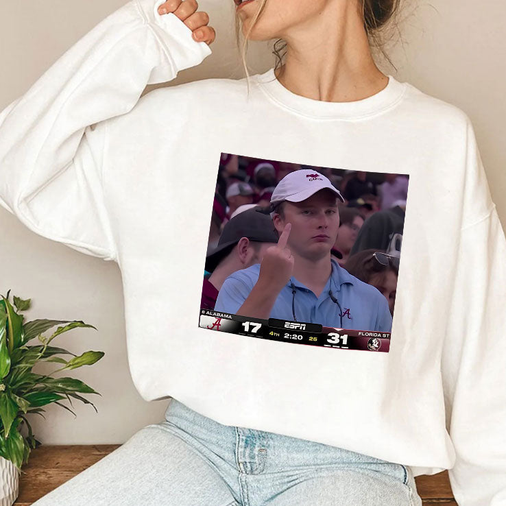 Middle Finger Alabama Fan Viral Meme T Shirt Unisex