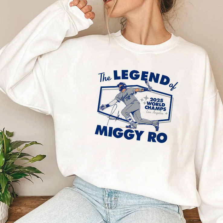 Miguel Rojas The Legend Of Miggy Ro Dodgers 2025 World Champs T Shirt Unisex