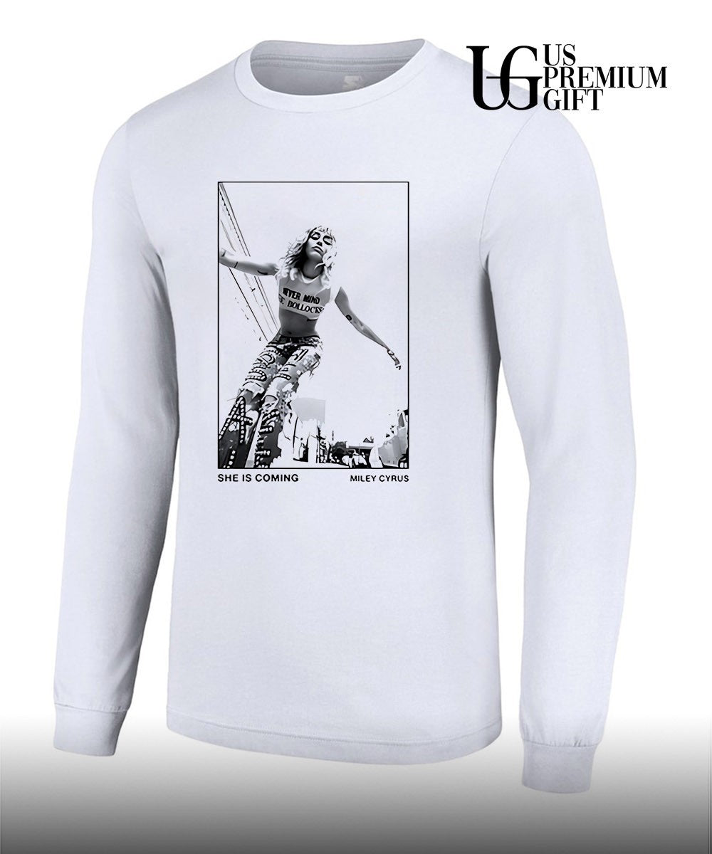 Miley Cyrus Never Mind the Bollocks she is coming shirt Unisex