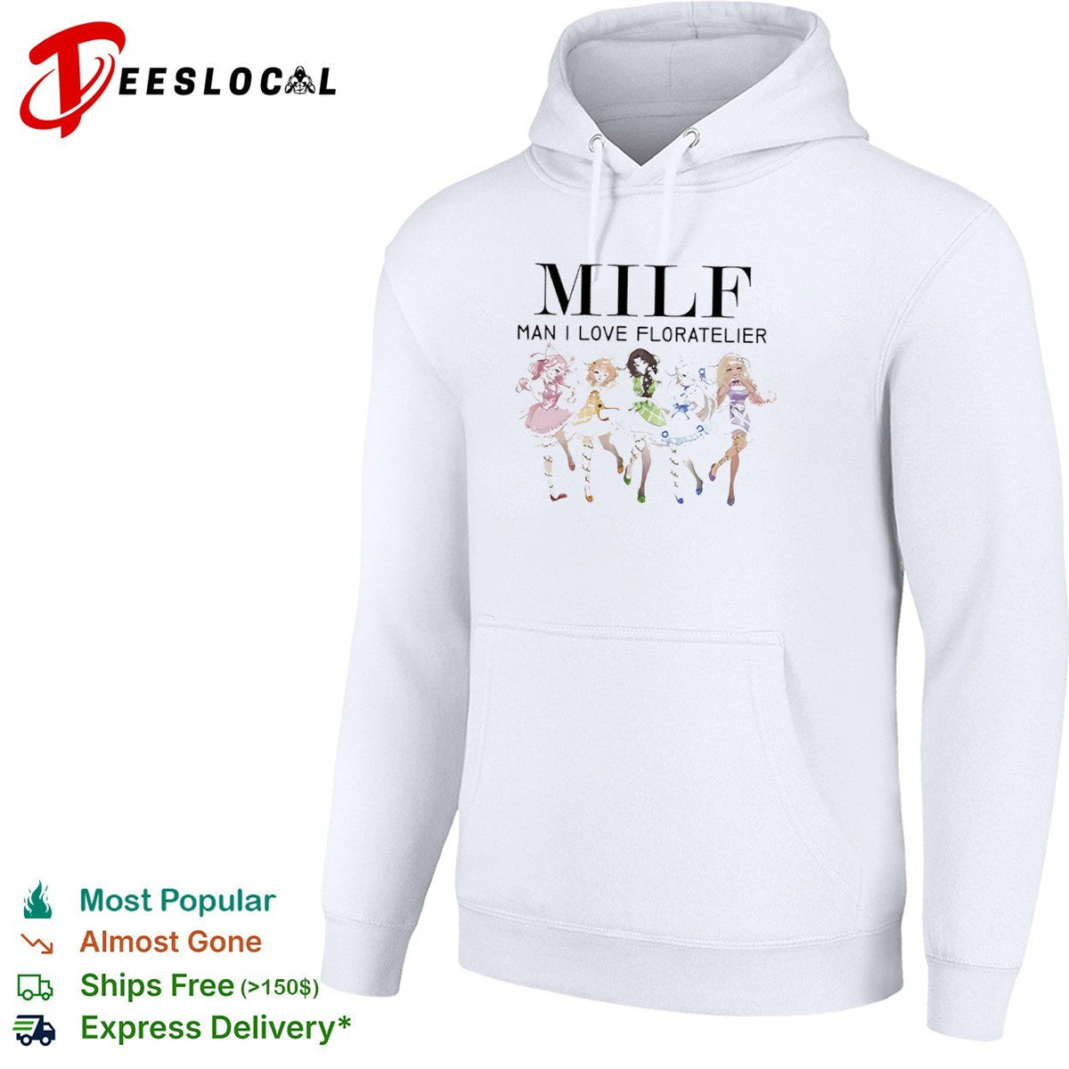 Milf Man I Love Floratelier Anime Five Characters Floral Shirt Unisex