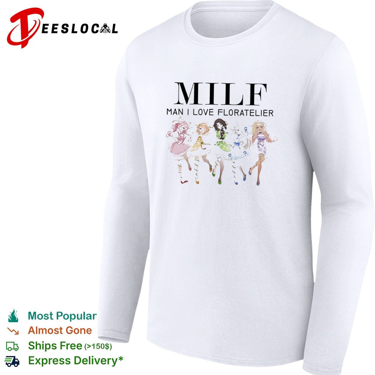 Milf Man I Love Floratelier Anime Five Characters Floral Shirt Unisex
