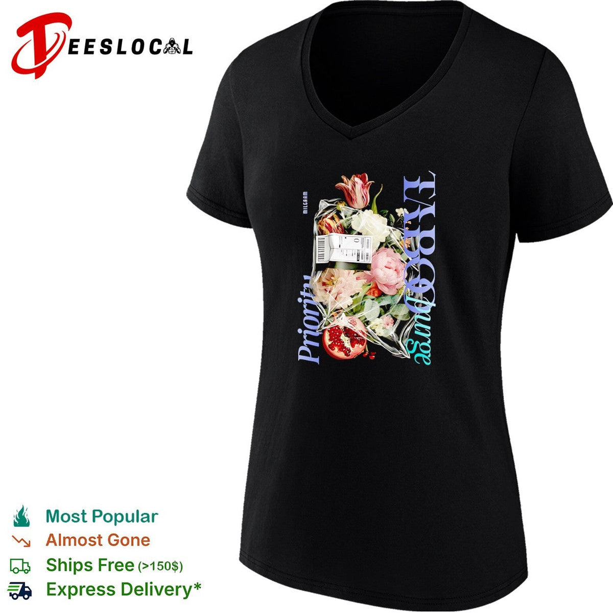 Milgaam Priority 1 Ecopurge Floral Pomegranate Still Life Photography shirt Unisex