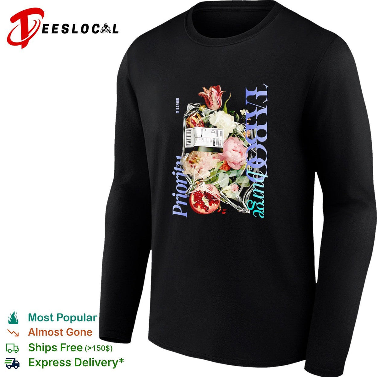 Milgaam Priority 1 Ecopurge Floral Pomegranate Still Life Photography shirt Unisex
