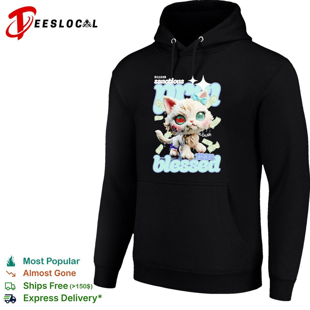 Milgaam sanctions pma crush 1234 blessed cat money aesthetic Y2K streetwear shirt Unisex