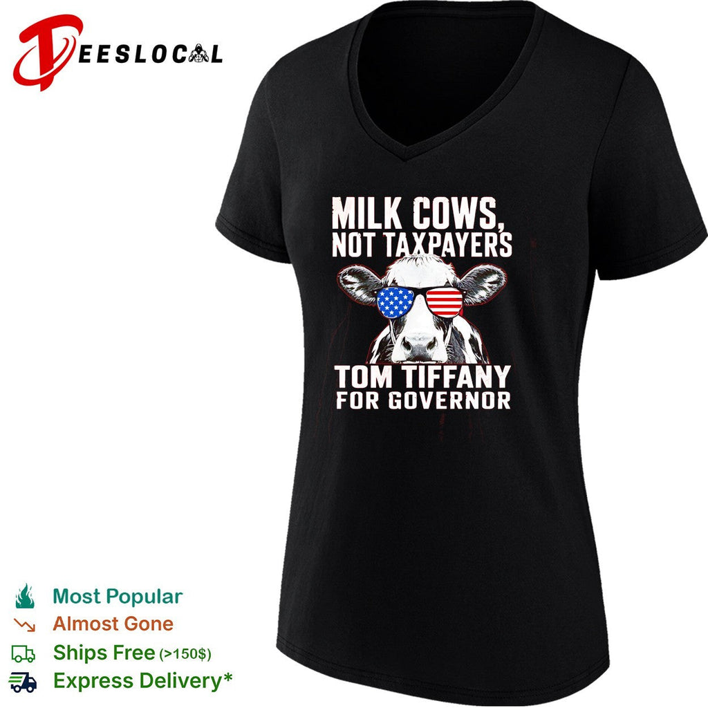 Milk Cows Not Taxpayers Tom Tiffany for Governor American flag sunglasses shirt Unisex