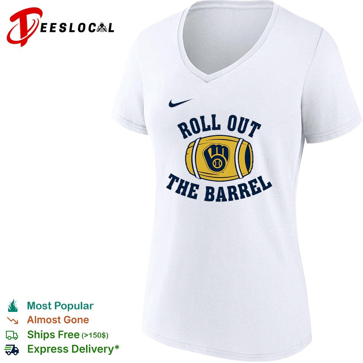Milwaukee Brewers Roll Out The Barrel Major League Baseball shirt Unisex