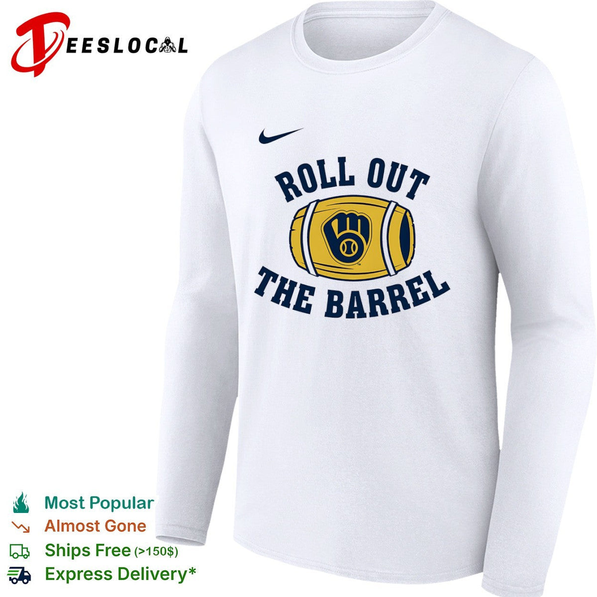 Milwaukee Brewers Roll Out The Barrel Major League Baseball shirt Unisex