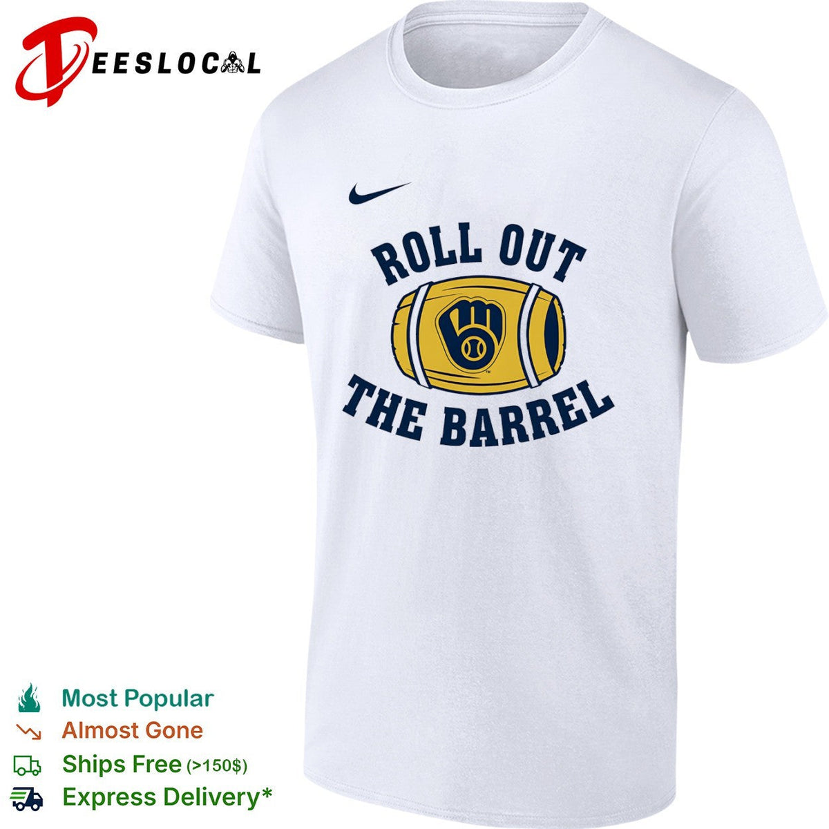 Milwaukee Brewers Roll Out The Barrel Major League Baseball shirt Unisex