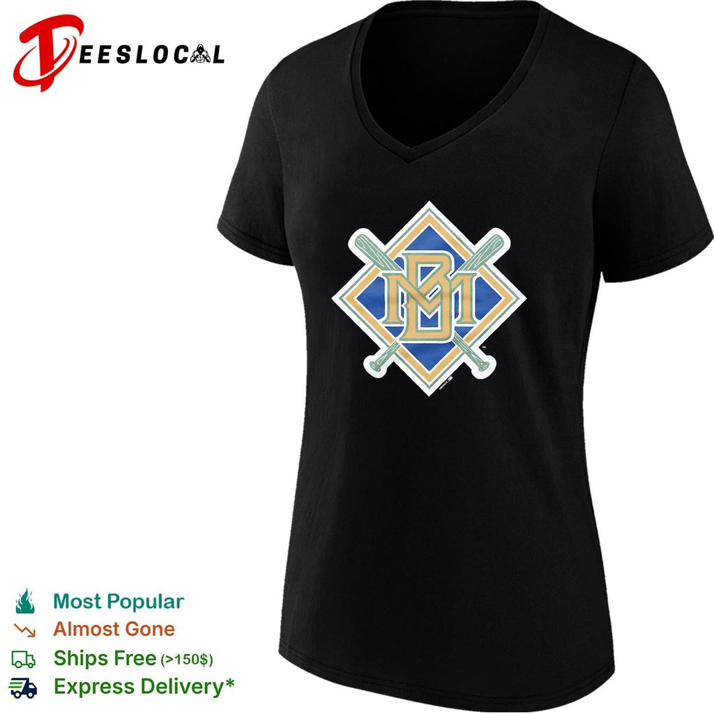 Milwaukee Brewers classic ball-in-glove BM logo crossed bats vintage shirt Unisex