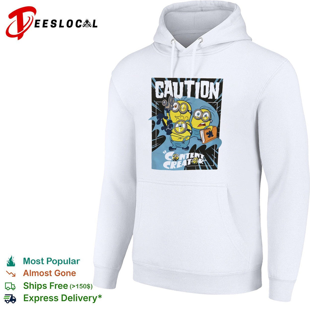 Minions Caution Content Creator shirt Unisex