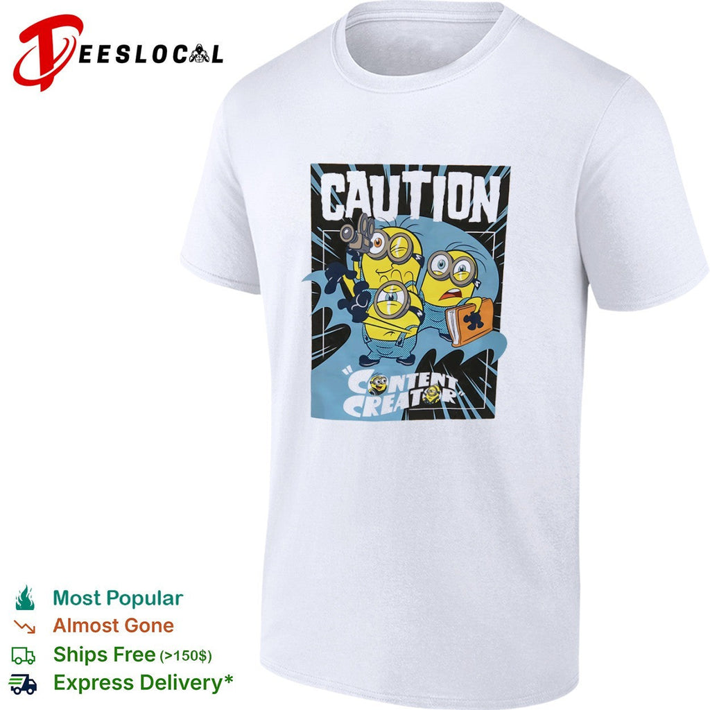 Minions Caution Content Creator shirt Unisex